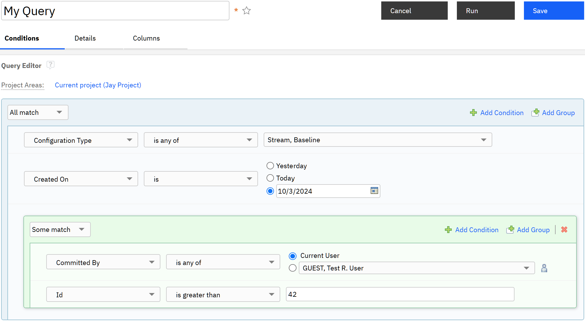 query editor