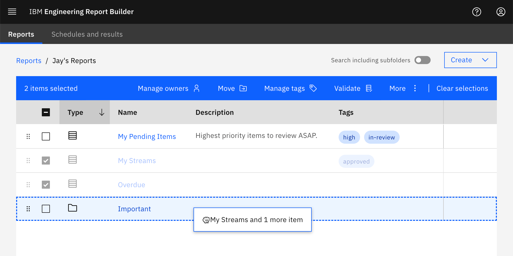 report builder ui